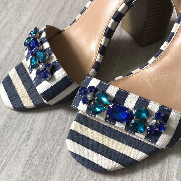 express navy striped heels - Picture 2 of 2
